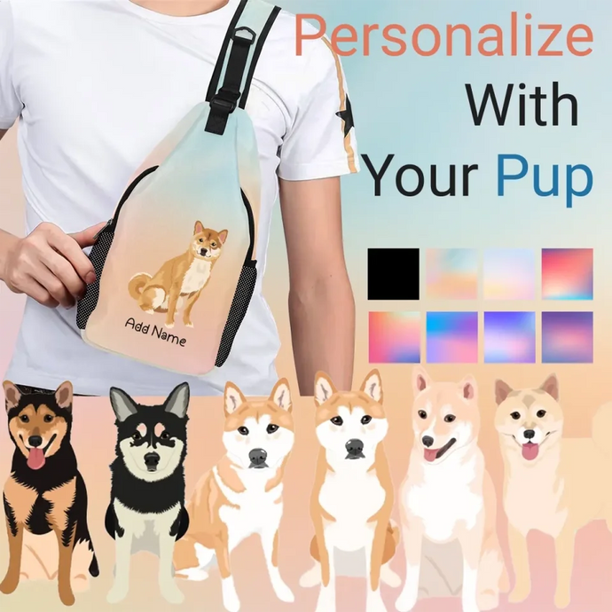 Shiba Inu sling-bag-multi