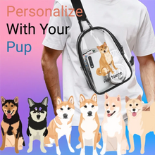 Load image into Gallery viewer, Shiba Inu transparent-sling-bag-multi