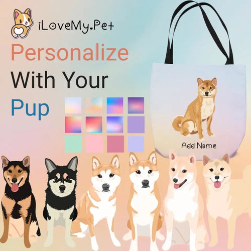 Personalized Shiba Inu Small Tote Bag-Accessories-Accessories, Bags, Dog Mom Gifts, Personalized, Shiba Inu-Small Tote Bag-Your Design-One Size-1
