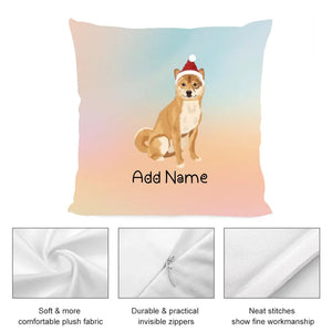 Personalized Shiba Inu Soft Plush Pillowcase-Home Decor-Christmas, Dog Dad Gifts, Dog Mom Gifts, Home Decor, Personalized, Pillows, Shiba Inu-3