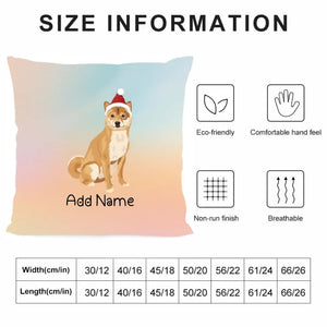 Personalized Shiba Inu Soft Plush Pillowcase-Home Decor-Christmas, Dog Dad Gifts, Dog Mom Gifts, Home Decor, Personalized, Pillows, Shiba Inu-4