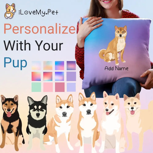 Personalized Shiba Inu Soft Plush Pillowcase