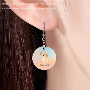 Personalized Shih Tzu Dog Mom Earrings-Dog Themed Jewellery-Shih Tzu-Personalized Dog Mom Earrings-Round-One Size-4