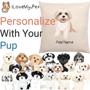 Personalized Shih Tzu Linen Pillowcase-Home Decor-Dog Dad Gifts, Dog Mom Gifts, Home Decor, Personalized, Pillows, Shih Tzu-Linen Pillow Case-Cotton-Linen-12"x12"-1