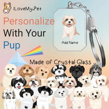 Load image into Gallery viewer, shih-tzus crystal-keychain-multi