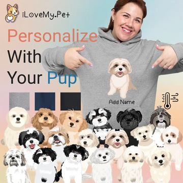 Personalized Shih Tzu Love Womens Warm Hoodie Sweatshirt 360x