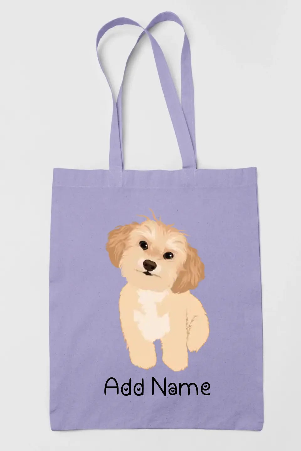 Personalized Shih Tzu Love Zippered Tote Bag-Accessories-Accessories, Bags, Dog Mom Gifts, Personalized, Shih Tzu-Zippered Tote Bag-Pastel Purple-Classic-2