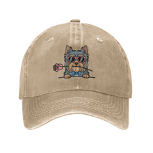 Load image into Gallery viewer, Personalized Silky Terrier Baseball Cap - Romeo Silky Terrier Design - Match Your Dog's Coat Color-Hats &amp; Caps-Accessories,Baseball Caps,Dog Mom Gifts-Beige-One Size-1