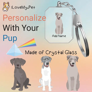 labradors- silver crystal-keychain-multi