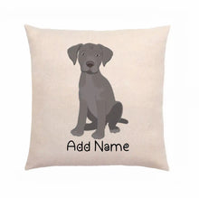 Load image into Gallery viewer, Personalized Silver Labrador Linen Pillowcase-Home Decor-Dog Dad Gifts, Dog Mom Gifts, Home Decor, Labrador, Personalized, Pillows-2