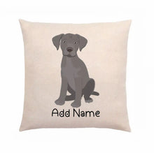 Load image into Gallery viewer, Personalized Silver Labrador Linen Pillowcase-Linen Pillow Case-Cotton-Linen-16&quot;x16&quot;