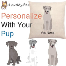 Load image into Gallery viewer, Personalized Silver Labrador Linen Pillowcase-Home Decor-Dog Dad Gifts, Dog Mom Gifts, Home Decor, Labrador, Personalized, Pillows-Linen Pillow Case-Cotton-Linen-12&quot;x12&quot;-1