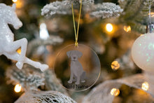 Load image into Gallery viewer, Personalized Silver Labrador Love Christmas Tree Ornaments-Christmas Ornament-Christmas, Labrador, Personalized-Christmas Tree Ornaments-Transparent-3.5&quot; or 8.9 cm-4