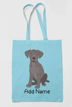 Load image into Gallery viewer, Personalized Silver Labrador Love Zippered Tote Bag-Accessories-Accessories, Bags, Dog Mom Gifts, Labrador, Personalized-13