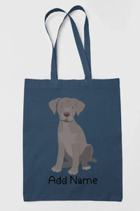 Personalized Silver Labrador Love Zippered Tote Bag-Accessories-Accessories, Bags, Dog Mom Gifts, Labrador, Personalized-14