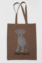 Load image into Gallery viewer, Personalized Silver Labrador Love Zippered Tote Bag-Accessories-Accessories, Bags, Dog Mom Gifts, Labrador, Personalized-15