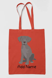 Personalized Silver Labrador Love Zippered Tote Bag-Accessories-Accessories, Bags, Dog Mom Gifts, Labrador, Personalized-16