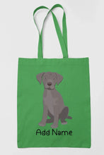 Load image into Gallery viewer, Personalized Silver Labrador Love Zippered Tote Bag-Accessories-Accessories, Bags, Dog Mom Gifts, Labrador, Personalized-18