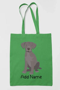 Personalized Silver Labrador Love Zippered Tote Bag-Accessories-Accessories, Bags, Dog Mom Gifts, Labrador, Personalized-18