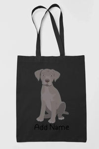 Personalized Silver Labrador Love Zippered Tote Bag-Accessories-Accessories, Bags, Dog Mom Gifts, Labrador, Personalized-19