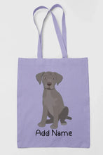Load image into Gallery viewer, Personalized Silver Labrador Love Zippered Tote Bag-Accessories-Accessories, Bags, Dog Mom Gifts, Labrador, Personalized-Zippered Tote Bag-Pastel Purple-Classic-2