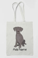 Load image into Gallery viewer, Personalized Silver Labrador Love Zippered Tote Bag-Accessories-Accessories, Bags, Dog Mom Gifts, Labrador, Personalized-3