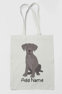 Personalized Silver Labrador Love Zippered Tote Bag-Accessories-Accessories, Bags, Dog Mom Gifts, Labrador, Personalized-3