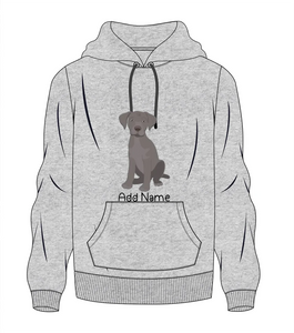 Personalized Silver Labrador Men's Warm Hoodie Sweatshirt-Apparel-Apparel, Dog Dad Gifts, Hoodie, Labrador, Personalized, Sweatshirt-Men's Warm Hoodie Sweatshirt-Gray-S-10