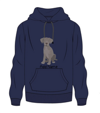 Load image into Gallery viewer, Personalized Silver Labrador Men&#39;s Warm Hoodie Sweatshirt-Apparel-Apparel, Dog Dad Gifts, Hoodie, Labrador, Personalized, Sweatshirt-Men&#39;s Warm Hoodie Sweatshirt-Navy Blue-S-2