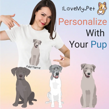 Load image into Gallery viewer, Personalized Silver Labrador Mom T Shirt for Women-Customizer-Apparel, Dog Mom Gifts, Labrador, Personalized, Shirt, T Shirt-Modal T-Shirts-White-Small-1