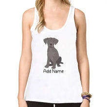 Load image into Gallery viewer, Personalized Silver Labrador Mom Yoga Tank Top-Shirts &amp; Tops-Apparel, Dog Mom Gifts, Labrador, Shirt, T Shirt-Yoga Tank Top-White-XS-2