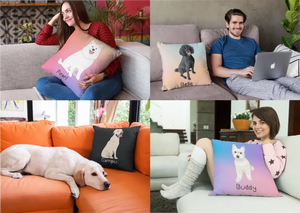 Personalized Silver Labrador Soft Plush Pillowcase-Home Decor-Dog Dad Gifts, Dog Mom Gifts, Home Decor, Labrador, Personalized, Pillows-2