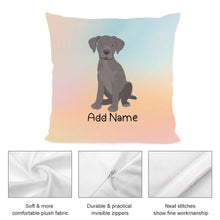 Load image into Gallery viewer, Personalized Silver Labrador Soft Plush Pillowcase-Home Decor-Dog Dad Gifts, Dog Mom Gifts, Home Decor, Labrador, Personalized, Pillows-4