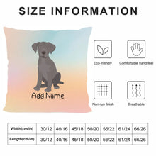 Load image into Gallery viewer, Personalized Silver Labrador Soft Plush Pillowcase-Home Decor-Dog Dad Gifts, Dog Mom Gifts, Home Decor, Labrador, Personalized, Pillows-5