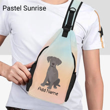 Load image into Gallery viewer, Personalized Silver Labrador Unisex Sling Bag Backpack-Accessories-Labrador-Unisex Sling Bag Backpack-Pastel Sunrise-One Size-21