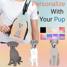 Load image into Gallery viewer, labradors- silver sling-bag-multi