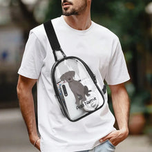 Load image into Gallery viewer, Personalized Silver Labrador Unisex Transparent Sling Bag-Accessories-Labrador-Unisex Transparent Sling Bag-Transparent-One Size-4