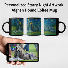 Load image into Gallery viewer, Personalized Starry Night Artwork Afghan Hound Coffee Mug-Mug-Afghan Hound,Dog Dad Gifts,Dog Memorial Gifts,Dog Mom Gifts,Mugs,Personalize Artwork-1