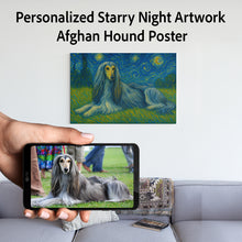 Load image into Gallery viewer, Personalized Starry Night Artwork Afghan Hound Pre-framed Canvas Poster-Home Decor-Afghan Hound,Dog Art,Dog Dad Gifts,Dog Memorial Gifts,Dog Mom Gifts,Home Decor,Personalize Artwork-Square - 8" x 8"-7
