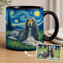 Load image into Gallery viewer, Personalized Starry Night Artwork Afghan Hound Coffee Mug-Mug-Afghan Hound,Dog Dad Gifts,Dog Memorial Gifts,Dog Mom Gifts,Mugs,Personalize Artwork-10