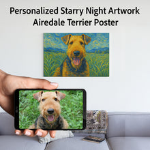 Load image into Gallery viewer, Personalized Starry Night Artwork Airedale Terrier Pre-framed Canvas Poster-Home Decor-Airedale Terrier,Dog Art,Dog Dad Gifts,Dog Memorial Gifts,Dog Mom Gifts,Home Decor,Personalize Artwork-1
