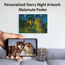 Load image into Gallery viewer, Personalized Starry Night Artwork Alaskan Malamute Pre-framed Canvas Poster-Home Decor-Alaskan Malamute,Dog Art,Dog Dad Gifts,Dog Memorial Gifts,Dog Mom Gifts,Home Decor,Personalize Artwork-8