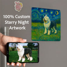 Load image into Gallery viewer, Personalized Starry Night Artwork — American Bully Fridge Magnet-Home Decor-American Bully,Dog Dad Gifts,Dog Memorial Gifts,Dog Mom Gifts,Home Decor,Personalize Artwork-4