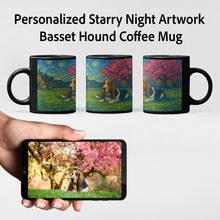 Load image into Gallery viewer, Personalized Starry Night Artwork Basset Hound Coffee Mug-Mug-Basset Hound,Dog Dad Gifts,Dog Memorial Gifts,Dog Mom Gifts,Mugs,Personalize Artwork-1