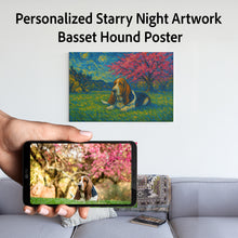 Load image into Gallery viewer, Personalized Starry Night Artwork Basset Hound Pre-framed Canvas Poster-Home Decor-Basset Hound,Dog Art,Dog Dad Gifts,Dog Memorial Gifts,Dog Mom Gifts,Home Decor,Personalize Artwork-1