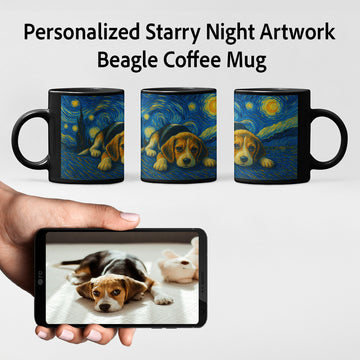 Personalized Starry Night Artwork Beagle Coffee Mug 360x