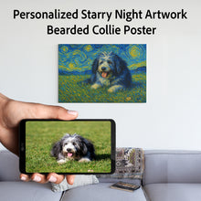Load image into Gallery viewer, Personalized Starry Night Artwork Bearded Collie Pre-framed Canvas Poster-Home Decor-Bearded Collie,Dog Art,Dog Dad Gifts,Dog Memorial Gifts,Dog Mom Gifts,Home Decor,Personalize Artwork-8