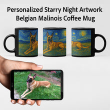 Load image into Gallery viewer, Personalized Starry Night Artwork Belgian Malinois Coffee Mug-Mug-Belgian Malinois,Dog Dad Gifts,Dog Memorial Gifts,Dog Mom Gifts,Mugs,Personalize Artwork-8
