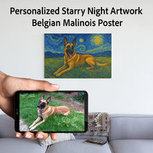 Load image into Gallery viewer, Personalized Starry Night Artwork Belgian Malinois Pre-framed Canvas Poster-Home Decor-Belgian Malinois,Dog Art,Dog Dad Gifts,Dog Memorial Gifts,Dog Mom Gifts,Home Decor,Personalize Artwork-Square - 8&quot; x 8&quot;-7