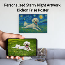 Load image into Gallery viewer, Personalized Starry Night Artwork Bichon Frise Pre-framed Canvas Poster-Home Decor-Bichon Frise,Dog Art,Dog Dad Gifts,Dog Memorial Gifts,Dog Mom Gifts,Home Decor,Personalize Artwork-Square - 8" x 8"-7